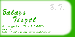 balazs tisztl business card